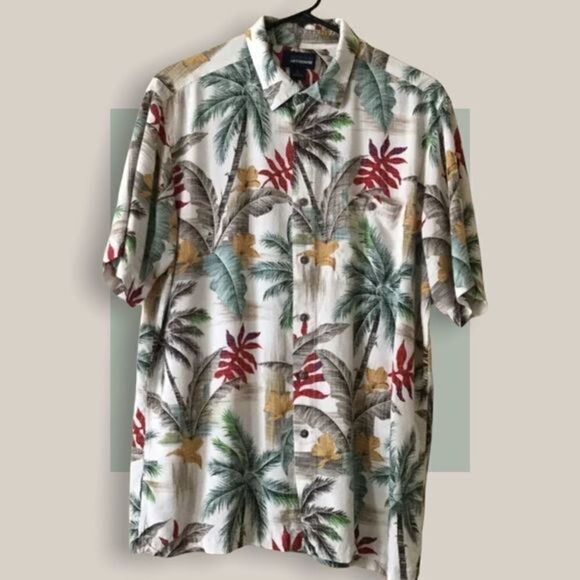 Arthouse Hawaiian Tropical Print‎ Shirt Palm Trees Size L - Picture 1 of 10